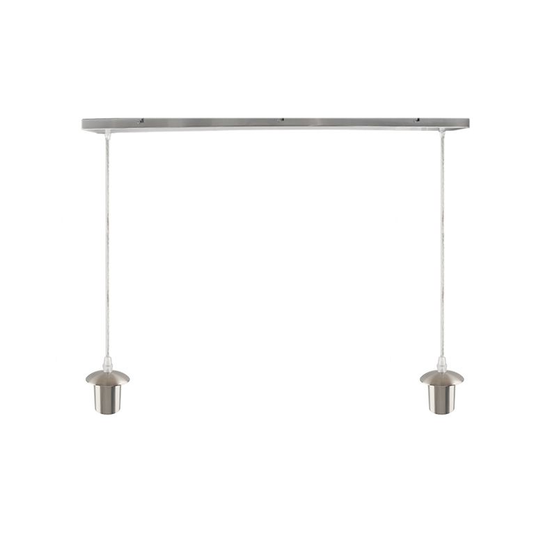 Aluminium hanglamp zonder kap chroom, Rika Aluminium hanglamp zonder kap chroom, Rika