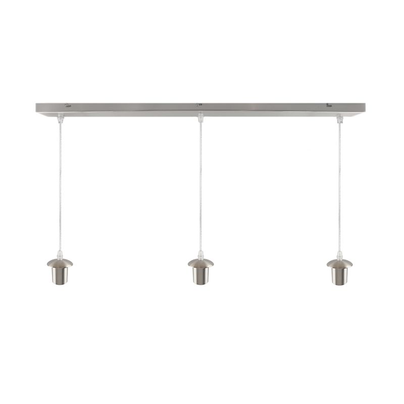 Aluminium hanglamp zonder kap chroom, Rika