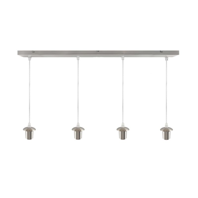 Aluminium hanglamp zonder kap chroom, Rika Aluminium hanglamp zonder kap chroom, Rika