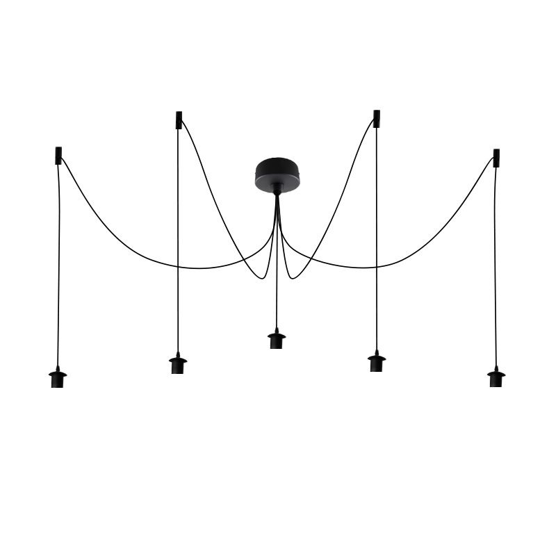 Aluminium hanglamp zonder kap zwart, Rika Aluminium hanglamp zonder kap zwart, Rika