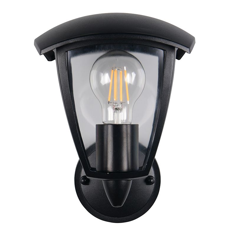 LUCANDE Sokkellamp buiten LEYA , zwart, Aluminium, M