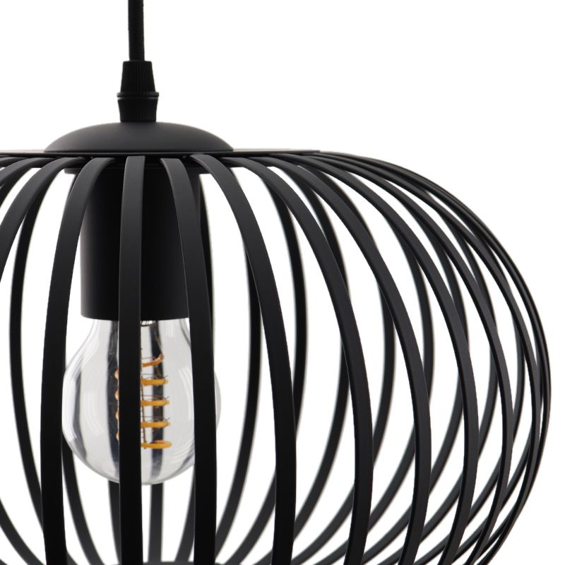 Zwarte Lieve hanglamp met 3 ronde, 30cm, kappen Zwarte Lieve hanglamp met 3 ronde, 30cm, kappen
