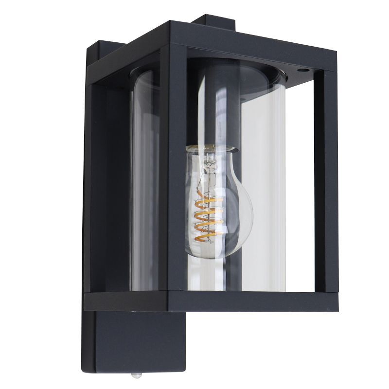 Buiten wandlamp zwart met schemersensor - Rotterdam Buiten wandlamp zwart met schemersensor - Rotterdam