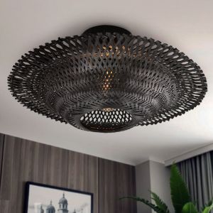 Rotan plafonnière zwart, Cordoba