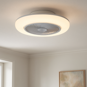 Moderne plafondventilator grijs, Gonda, 40W, 3000K LED, met afstandsbediening