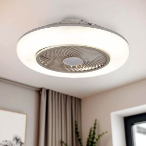 Moderne plafondventilator grijs, Hale, 40W, 3000K LED, met afstandsbediening