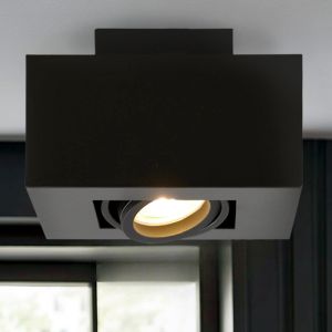 Moderne opbouwspot zwart, Akira