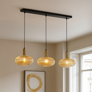 Retro hanglamp amber, Charlois