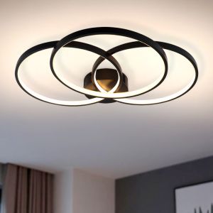 Design plafonnière zwart, Giorgio, 42W, 3000K LED