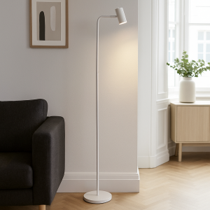 Moderne vloerlamp wit, Carlos, met schakelaar