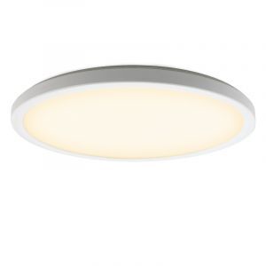 Witte plafonnière Shona, rond, 3-staps dimbaar, 22w, 3000K LED