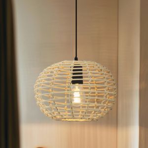 Rotan hanglamp bruin, Roza