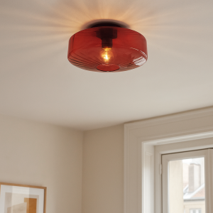 Design plafondlamp rood, Sevda