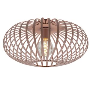 Industriële plafondlamp oud roze, Lieve