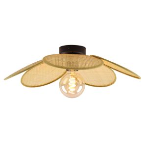 Rotan plafondlamp bruin, Rowen