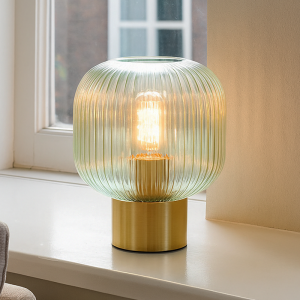 Design tafellamp groen, Charlois, met schakelaar