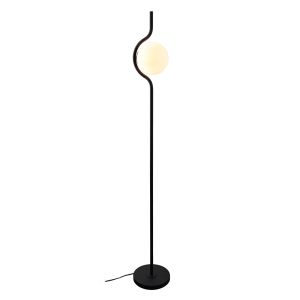 Moderne vloerlamp zwart, Merel, met schakelaar