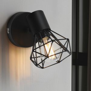 Industriële wandspot zwart, Jaylano