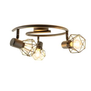 Industriële plafondspot Jaylano, zwart, rond, 3L