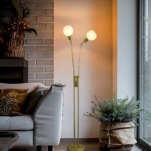 Design vloerlamp wit, Ayleen, met schakelaar