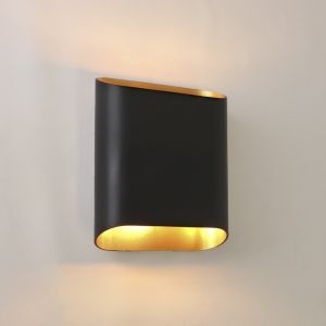 Moderne up down wandlamp zwart, Bouke