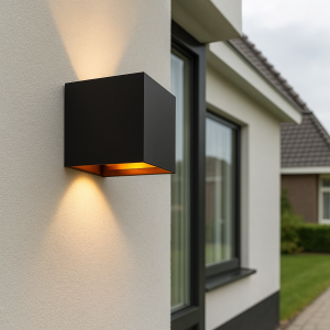 Moderne up down wandlamp zwart, Dion, IP65