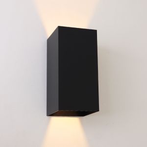 Moderne buiten wandlamp met schemersensor zwart, Dion, IP65