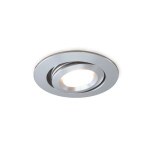 Rona kantelbare Veranda inbouwspot, IP44, dimbaar, Geborsteld chroom