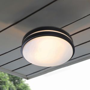 Kunststof buitenlamp zwart, James, IP44