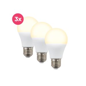 E27 LED lamp 3-pak, A60, 4,9W, 2700K