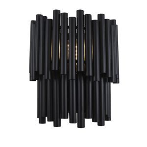 Moderne wandlamp zwart, Joelle, met schakelaar