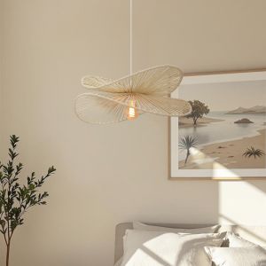 Papieren hanglamp beige, Rosalie