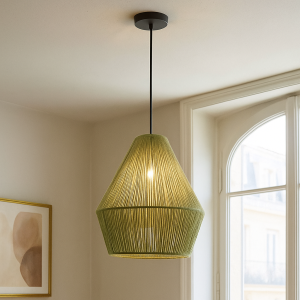 Landelijke hanglamp groen, Holly