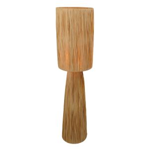Papieren vloerlamp bruin, Daisy, met schakelaar