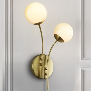 Design wandlamp messing, Stacy
