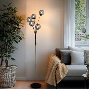 Design vloerlamp grijs, Stacy, met schakelaar