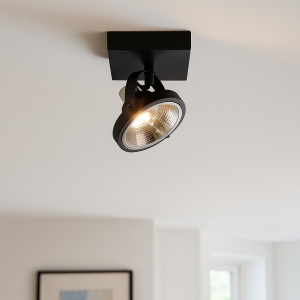 Moderne plafondlamp zwart, Morris