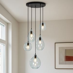 Design hanglamp blauw, Cees