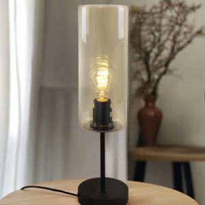 Moderne tafellamp amber, Gaya, met schakelaar
