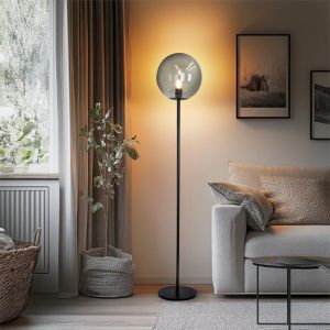 Design vloerlamp grijs, Dolf, met schakelaar