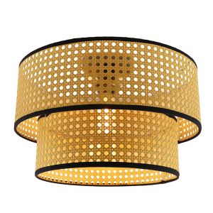 Rotan plafondlamp bruin, Kirsten