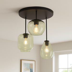 Moderne plafondlamp groen, Caia