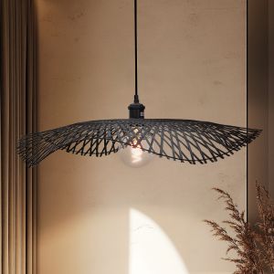 Bamboe hanglamp zwart, Romee
