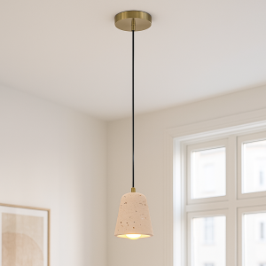 Marmeren hanglamp beige, Claes