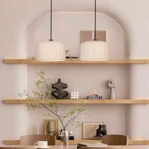 Landelijke hanglamp beige, Loulou
