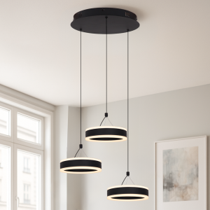 Design hanglamp zwart, Lava, 56W, 3000K LED