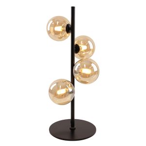 Design tafellamp amber, Remo, met schakelaar