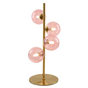 Design tafellamp roze, Remo, met schakelaar