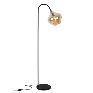 Design vloerlamp amber, Sophia, met schakelaar