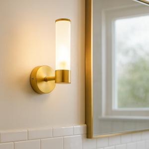 Moderne badkamer wandlamp goud, Callum, IP44